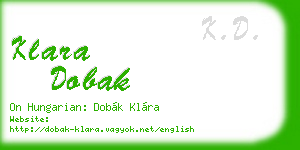 klara dobak business card