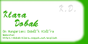 klara dobak business card